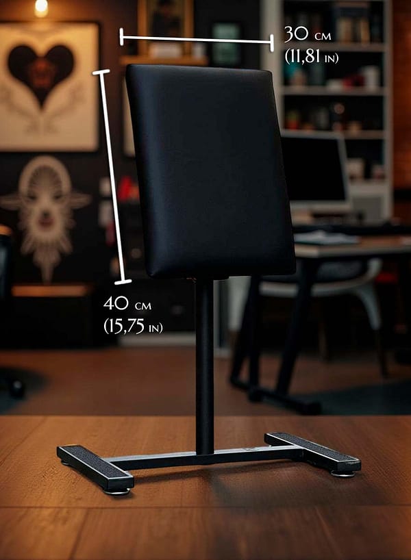 tattoo armrest black plain for tattoo studios details